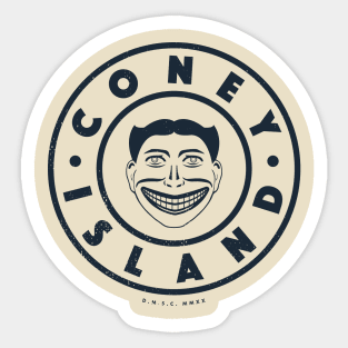 Coney Island, New York - Steeplechase Face Circle Sticker